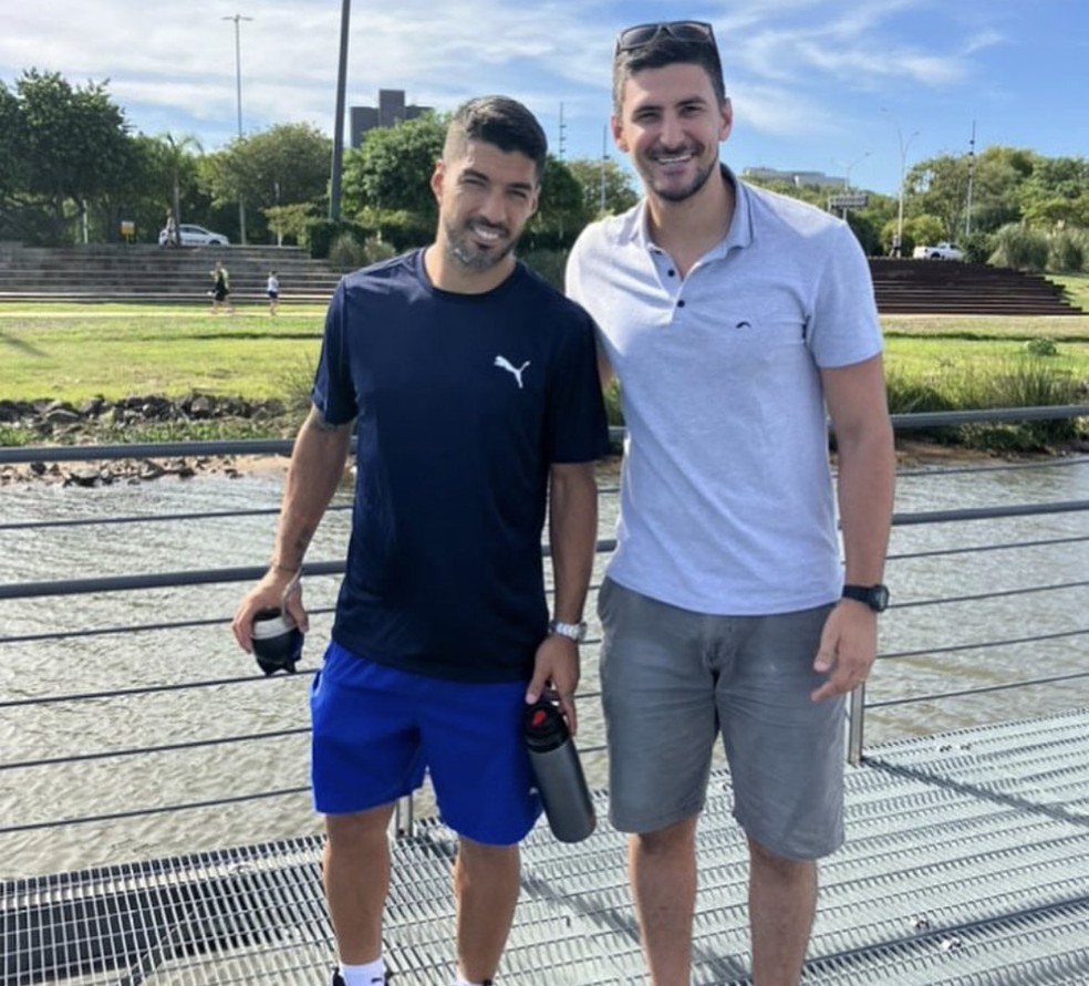 Suárez em passeio na orla de Porto Alegre — Foto: Arquivo Pessoal