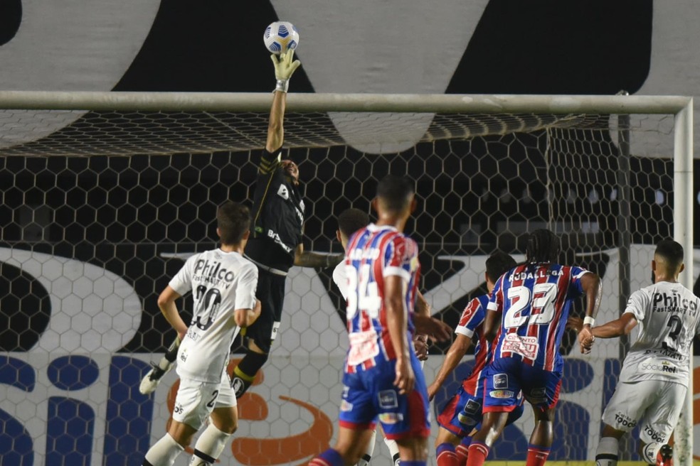 Bahia e Santos empataram em 0 a 0 no último confronto na Vila Belmiro — Foto: Ivan Storti/Santos FC