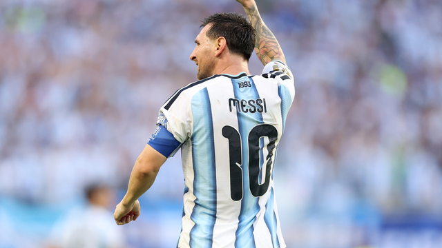 Argentina x Cabo Verde Messi comemora
