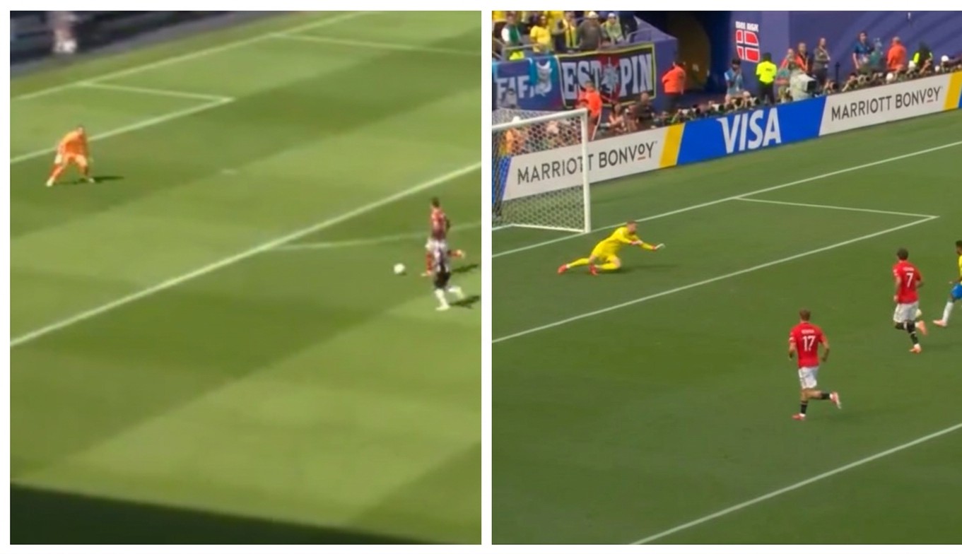 Web compara gol de Igor Jesus em amistoso com chance desperdiçada por Endrick