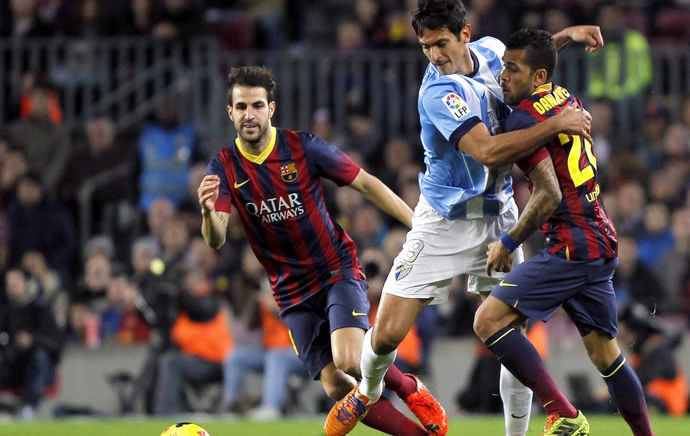 Roque Santa Cruz defendeu o Málaga após negociação frustrada com o Cruzeiro — Foto: Agência EFE