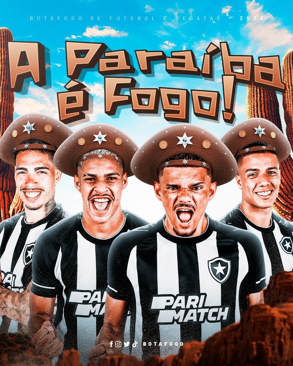 Botafogo homenageou o quarteto paraibano em suas redes sociais � Foto: Divulga��o / Botafogo