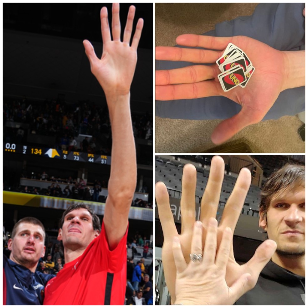 NBA: mão enorme de Boban Marjanovic viraliza ao segurar cartas de baralho