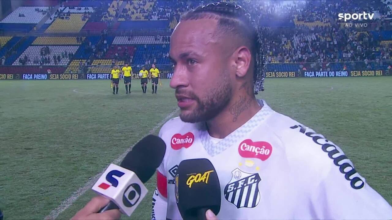 Neymar volta ao Santos com gol e assistência em 45 minutos: 