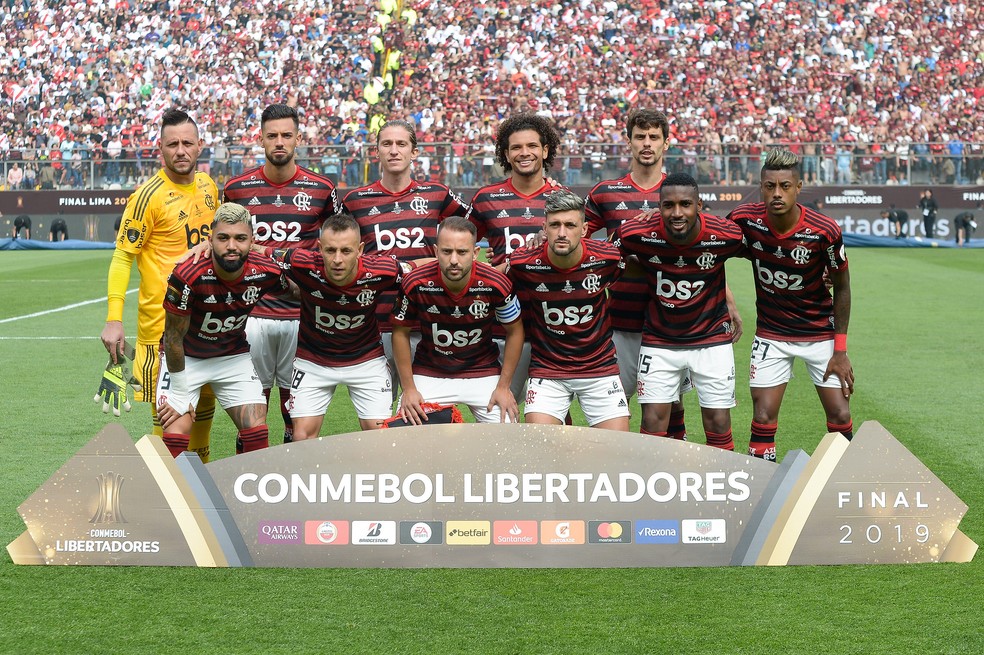 Time do Flamengo da final da Libertadores 2019 — Foto: Alexandre Vidal/Flamengo