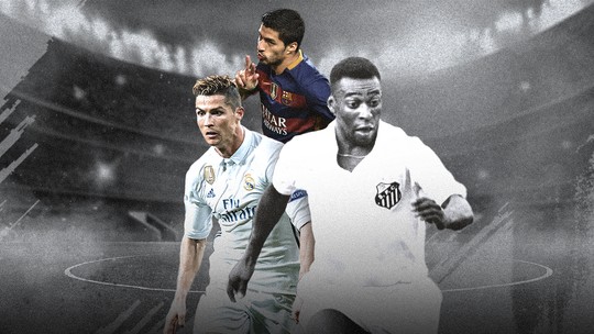 Pelé, Cristiano Ronaldo... Veja lista de hat-tricks em Copas do Mundo de Clubes - O eterno Rei conseguiu o feito pelo Santos na decisão de 1962, e CR7 marcou três vezes pelo Real Madrid na final de 2016. Confira outros que marcaram três gols em uma partida na competição