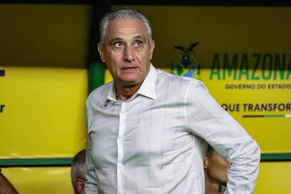Tite em Flamengo x Audax — Foto: Pietra Telles