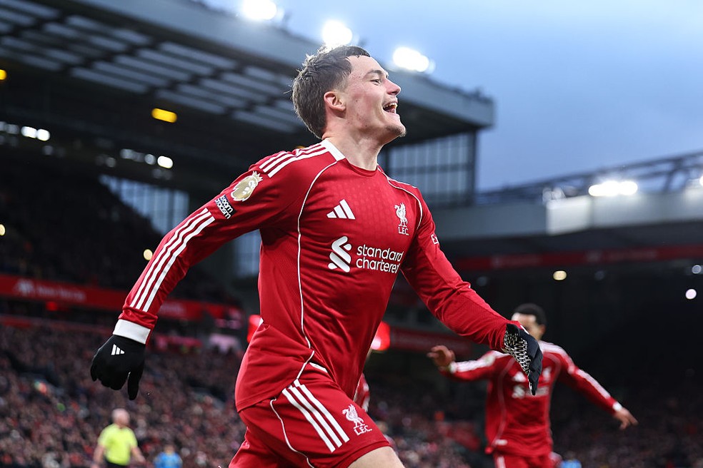 Wirtz marcou seu primeiro gol pelo Liverpool apenas na última semana de dezembro — Foto: Getty Images