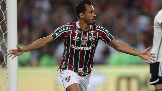 Lima comemora gol do Fluminense contra o Atlético-MG