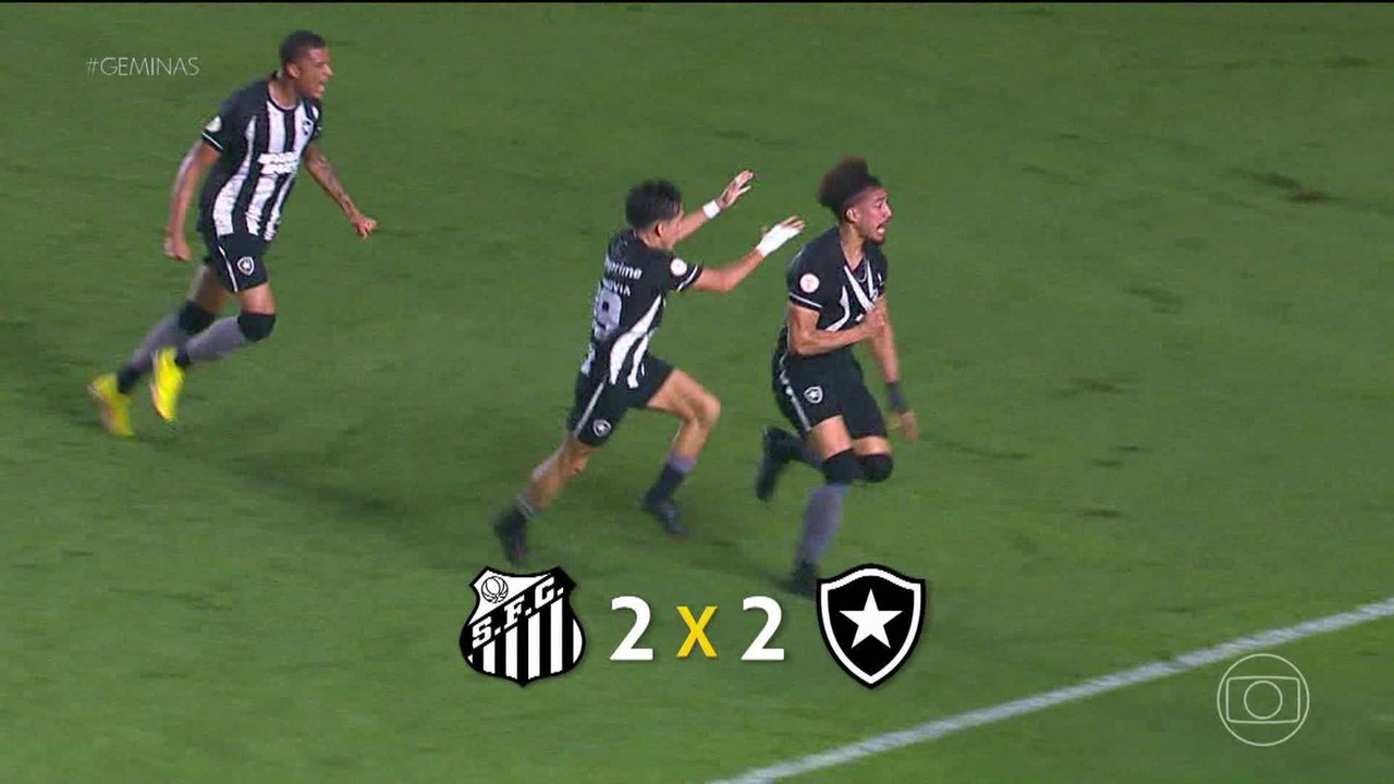 Veja os gols: Botafogo busca empate contra o Santos; Athletico-PR bate o Vasco no Rio