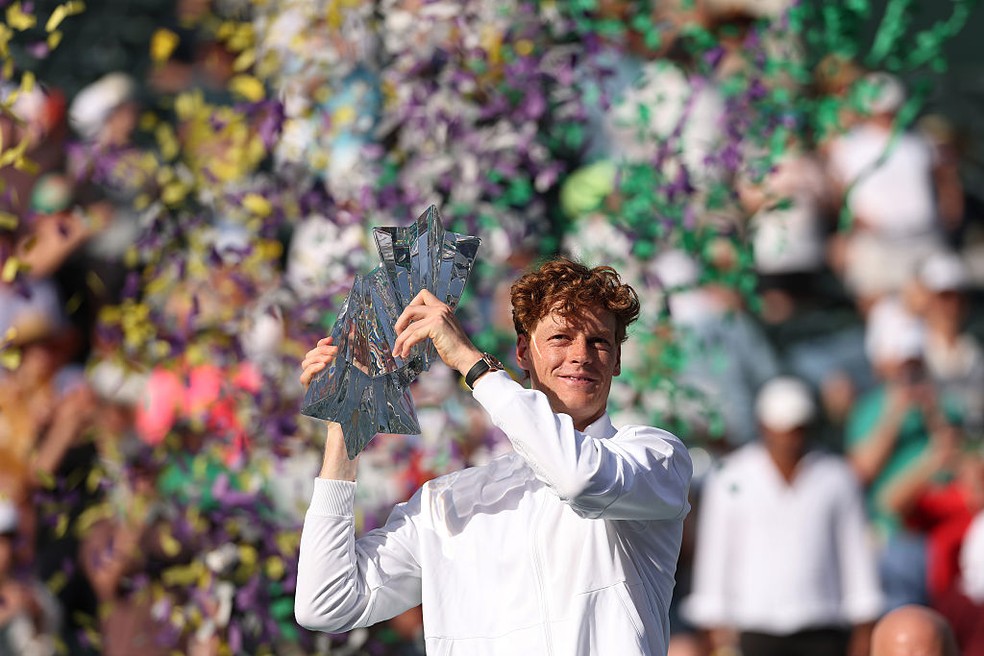 Jannik Sinner é campeão de Indian Wells 2026 — Foto: Clive Brunskill/Getty Images