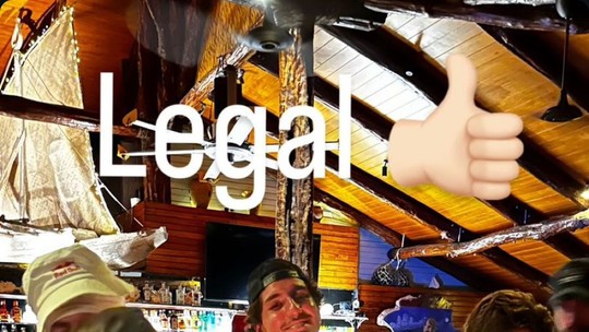 Solteiro, Gabriel Medina "segura vela" na festa de encerramento de Fiji