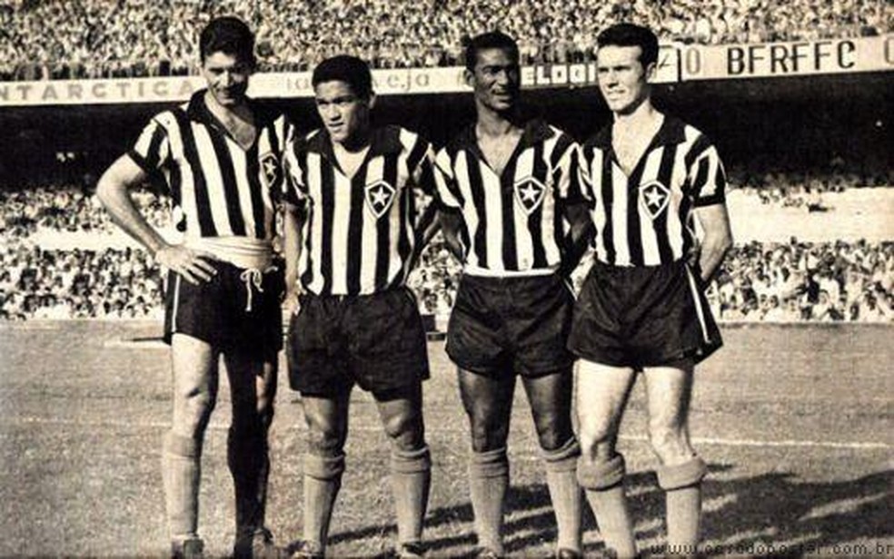 Nilton Santos, Garrincha, Didi e Zagallo, do Botafogo — Foto: Reprodução
