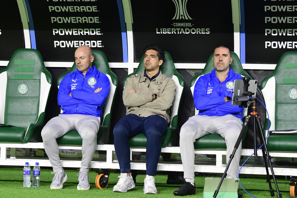 Abel Ferreira em Palmeiras x Junior Barranquilla — Foto: Marcos Ribolli