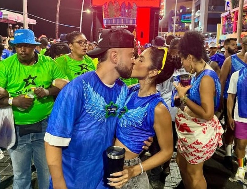 Everton Ribeiro com a esposa, Marilia Nery — Foto: Reprodução/Redes sociais