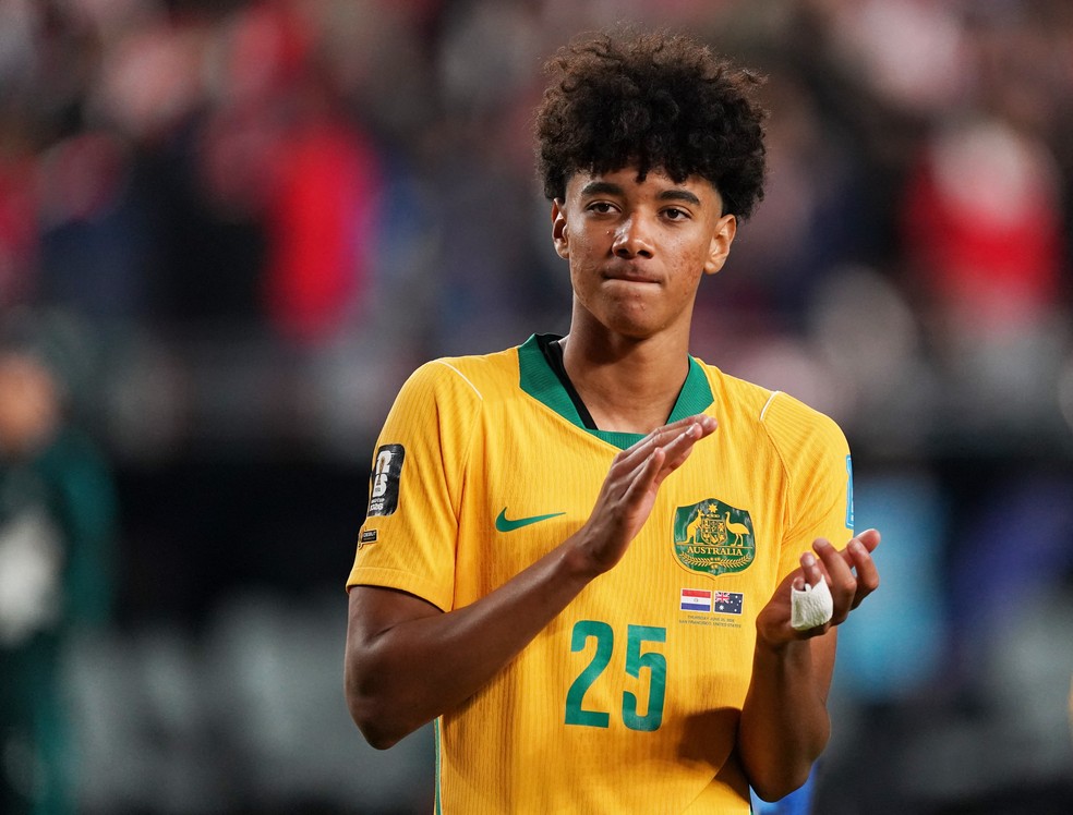 Lucas Herrington, zagueiro da Auatrália — Foto: Reuters/David Gonzales