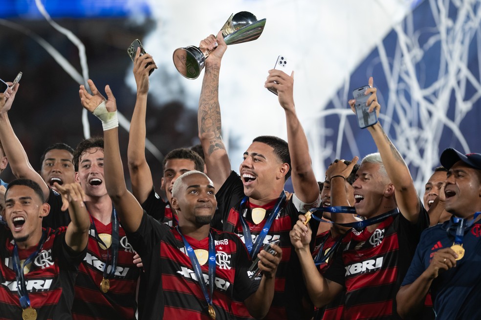 Flamengo bicampeão mundial Sub-20 — Foto: Jorge Rodrigues/AGIF