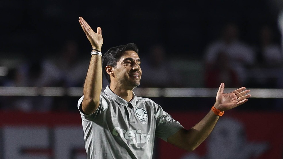 Abel Ferreira em São Paulo x Palmeiras — Foto: César Greco/Palmeiras
