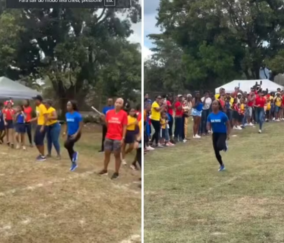 Tricampeã olímpica viraliza ao participar de corrida de pais na