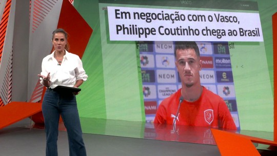 Em negociação com o Vasco, Philippe Coutinho chega ao Brasil - Programa: Globo Esporte RJ 
