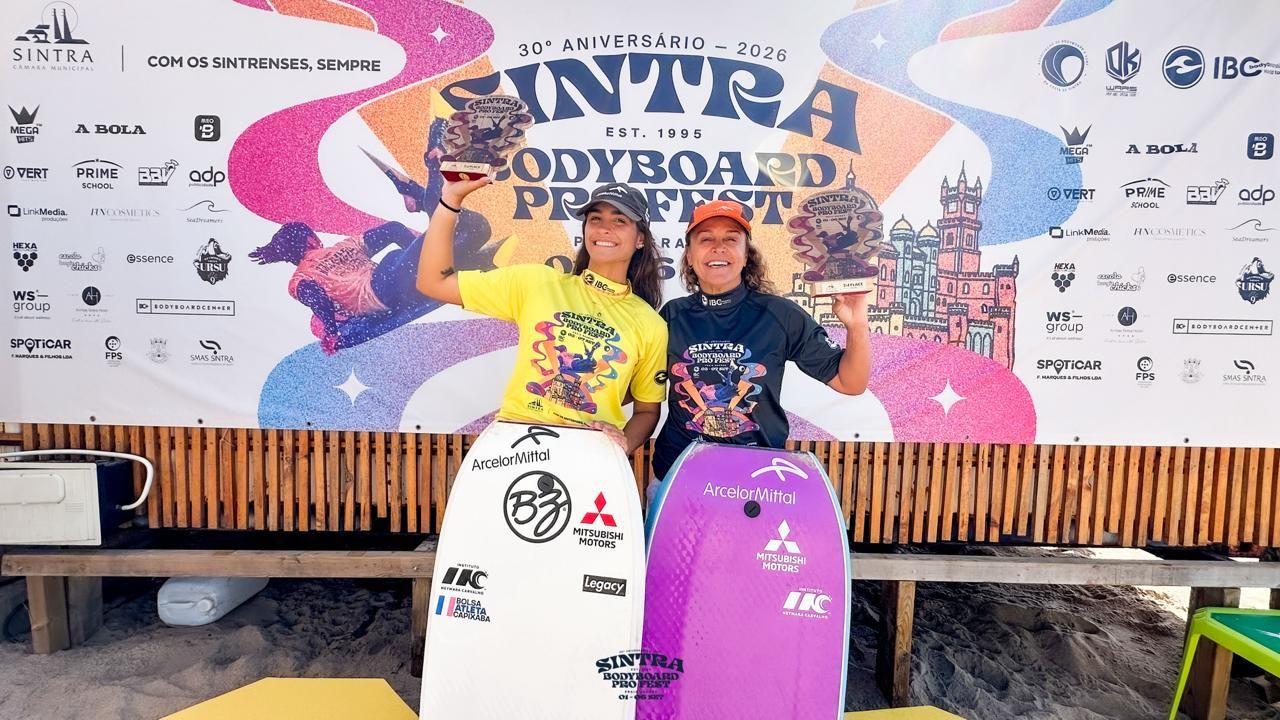 Mãe e filha dividem pódio em etapa do Circuito Mundial de Bodyboarding
