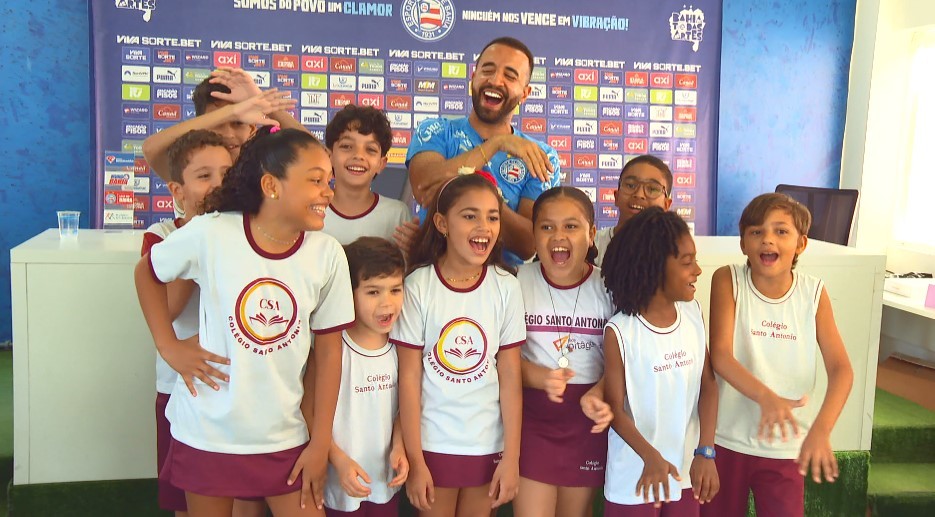 Estudantes entrevistam Caio Alexandre, do Bahia