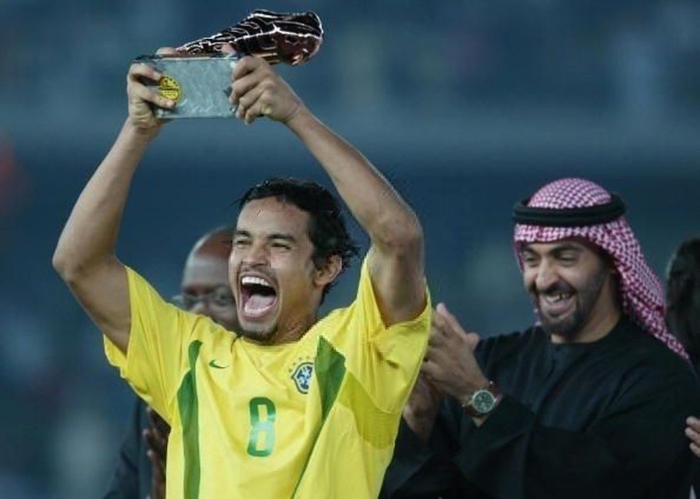Dudu Cearense foi Bola de Prata e artilheiro do Mundial Sub-20 (Chuteira de bronze - dividiu o posto com outros três atletas) — Foto: Arquivo Pessoal
