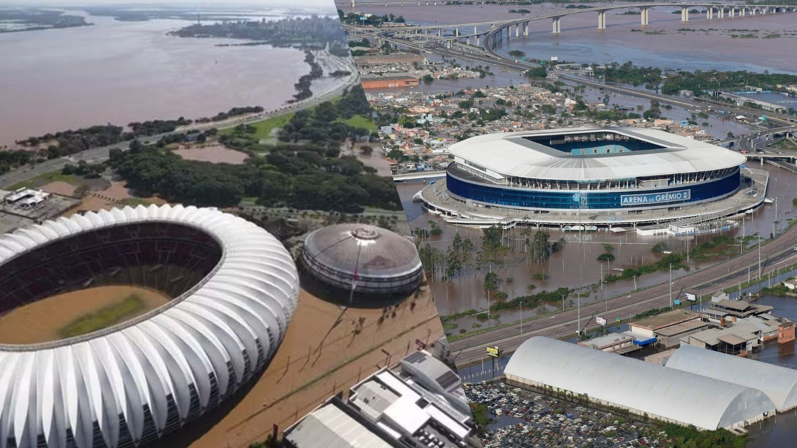 Um ano da enchente: veja como estão Arena e Beira-Rio | Ge