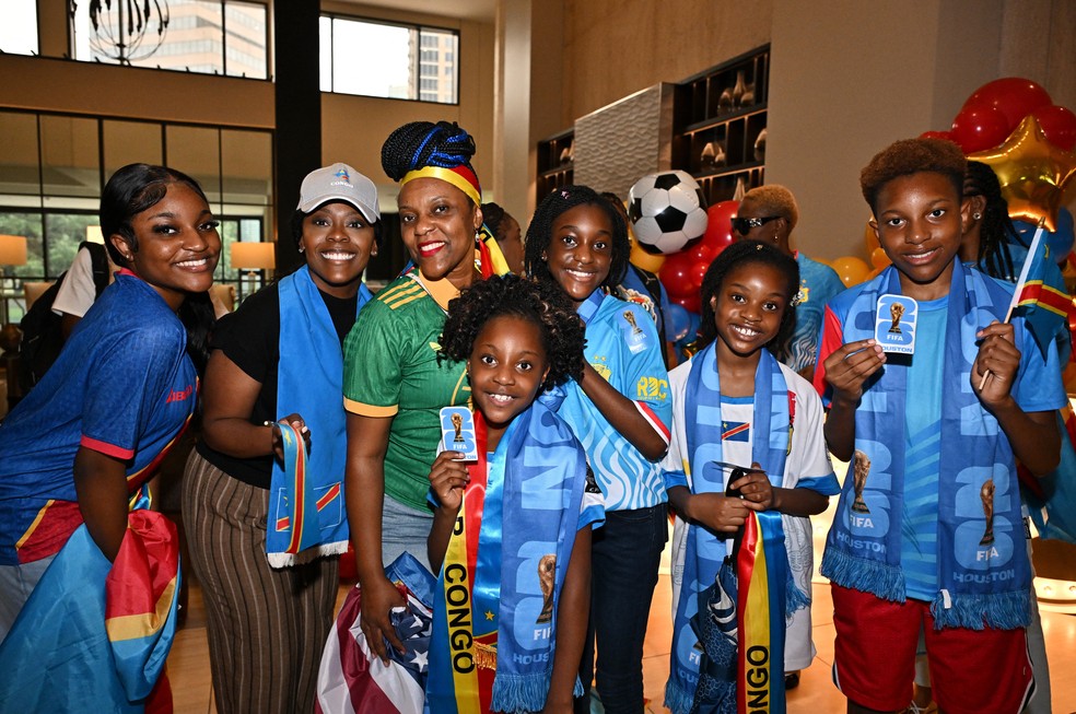 Torcedores da RD Congo em Houston