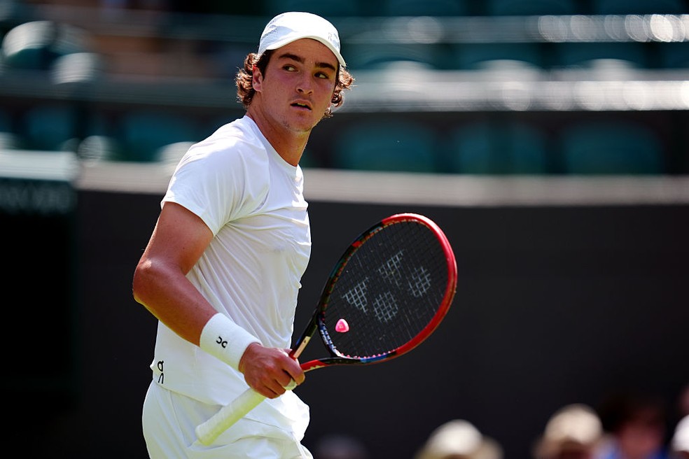 João Fonseca x Jacob Fearnley Wimbledon 2025 — Foto: John Walton/PA Images via Getty Images