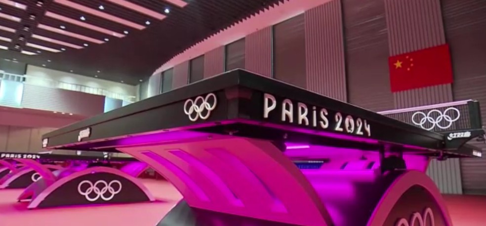 Olimpíadas de Paris terão mesas de tênis de mesa de alta tecnologia — Foto: Reprodução Reuters