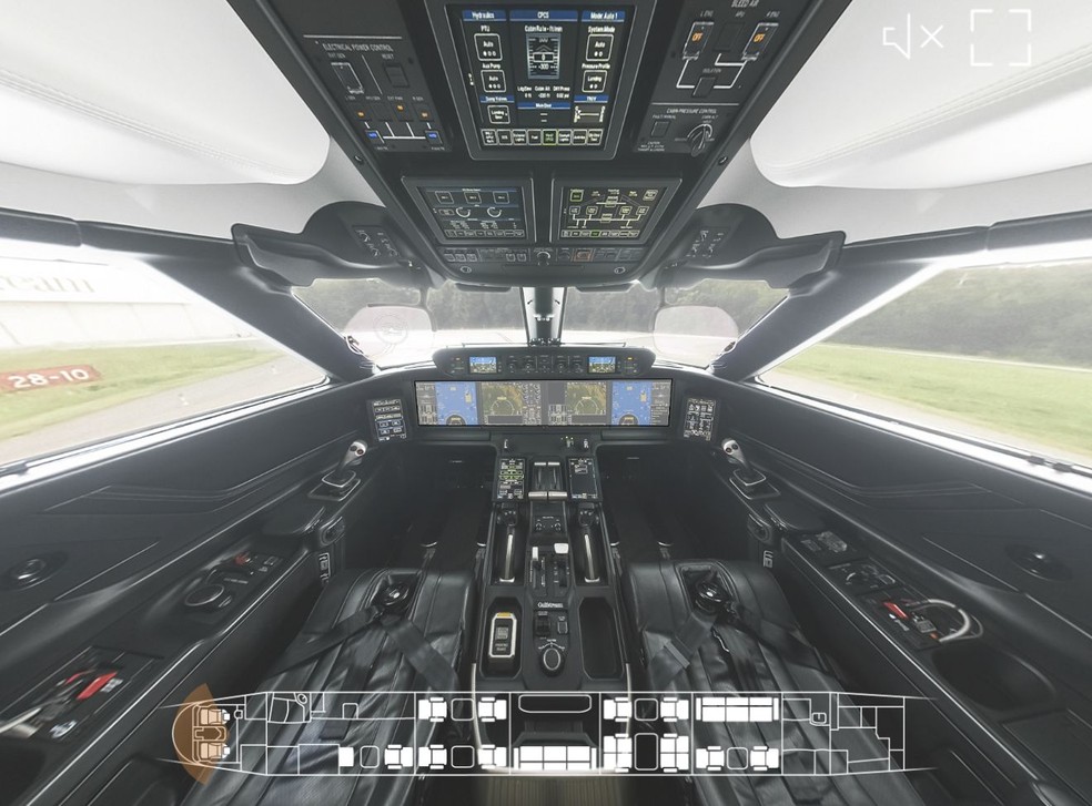 Gulfstream G700, avião que trouxe Neymar ao Brasil — Foto: Divulgação