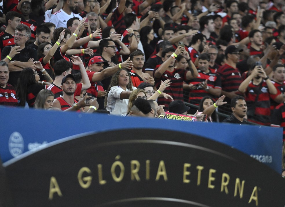 Torcida enche o Maracanã em Flamengo x Palestino pela Libertadores — Foto: André Durão