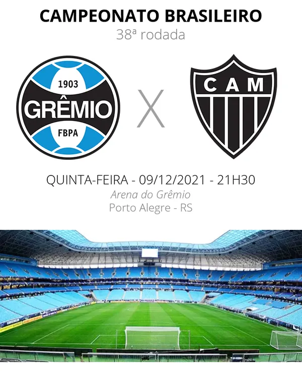 Atlético-MG x Grêmio: onde assistir, escalações e arbitragemJogada 10