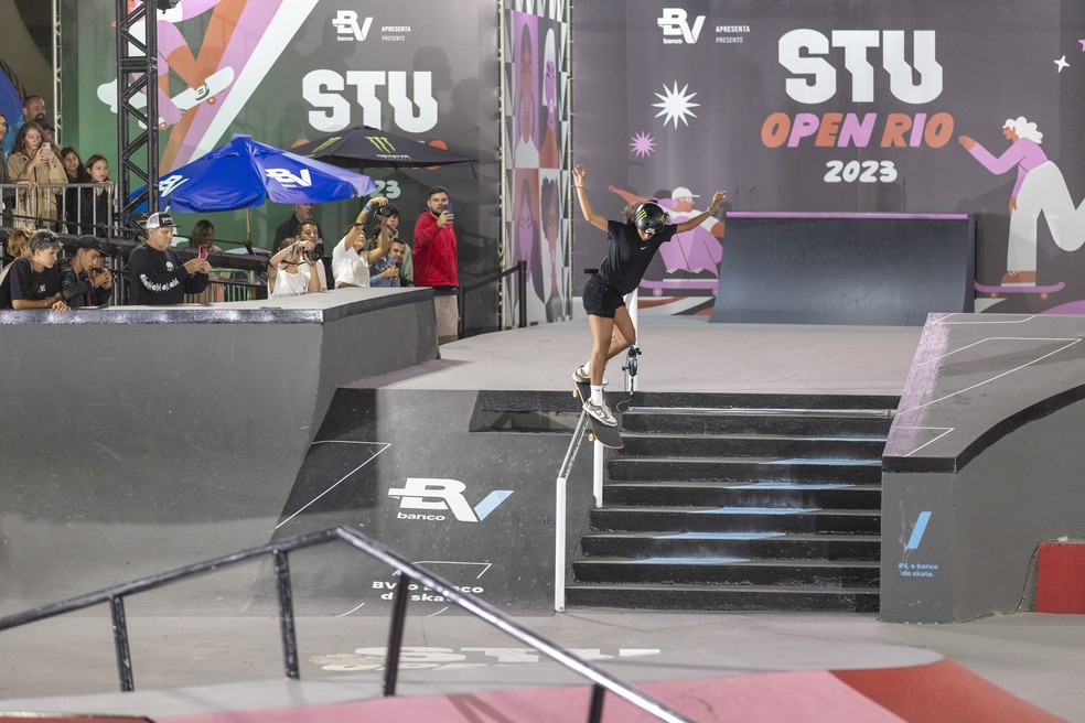 Rayssa Leal disputa quartas de final do STU Open Rio — Foto: Julio Detefon/STU