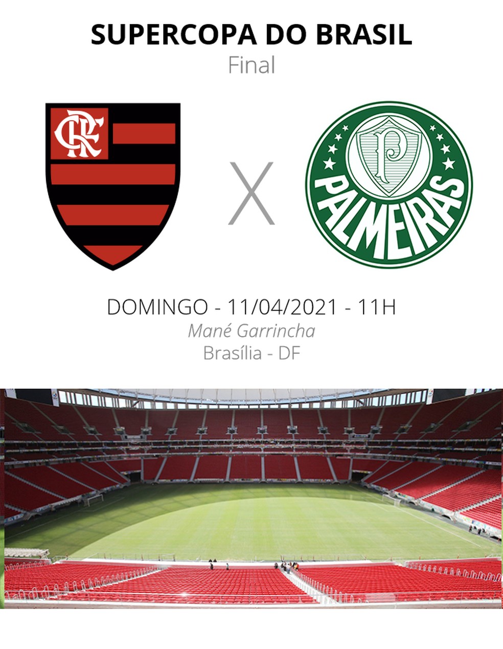 Palmeiras x Flamengo: veja onde assistir à Supercopa do Brasil