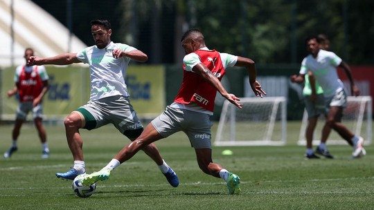 Palmeiras treina após goleada e pode ter três reforços para possível jogo do título brasileiro - Foto: (Cesar Greco)