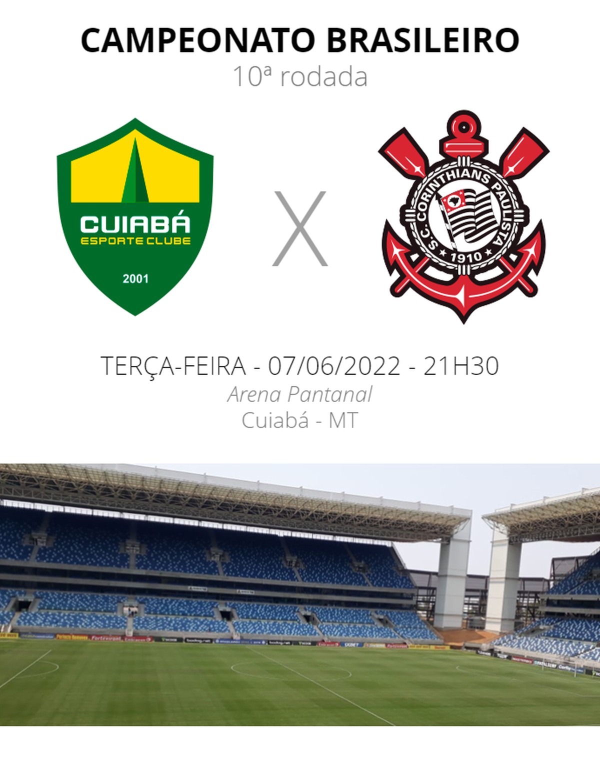 Cuiabá x Corinthians ao vivo: onde assistir ao jogo do Brasileirão online