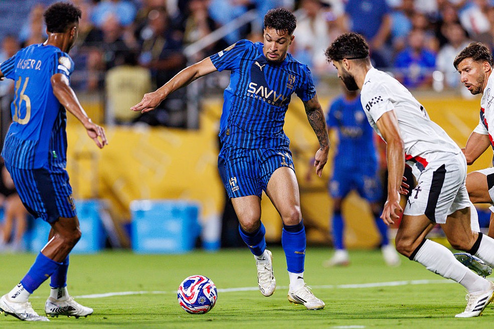 Marcos Leonardo em Manchester City x Al-Hilal — Foto: Martín Fonseca/Eurasia Sport Images/Getty Images