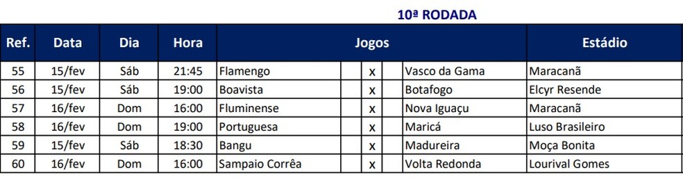 Ferj muda horário do clássico entre Flamengo e Vasco — Foto: Reprodução