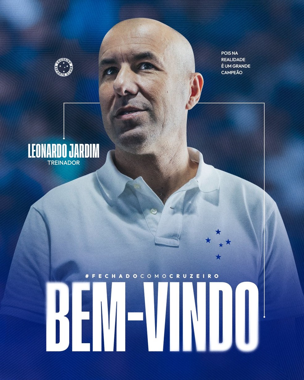 Cruzeiro anuncia Leonardo Jardim — Foto: Divulgação/Cruzeiro