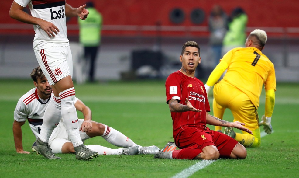 Firmino contra o Flamengo no Mundial de 2019 — Foto: Reuters