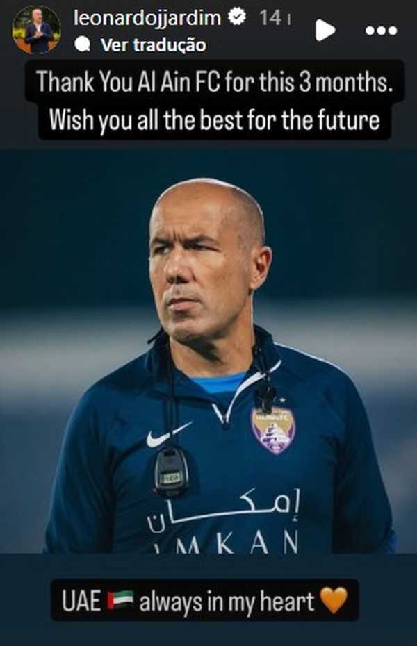 Despedida de Leonardo Jardim do Al Ain: Anúncio de Novo Treinador realizado
