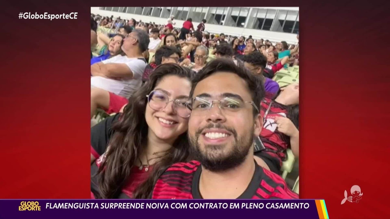 Flamenguista surpreende noiva com contrato em pleno casamento