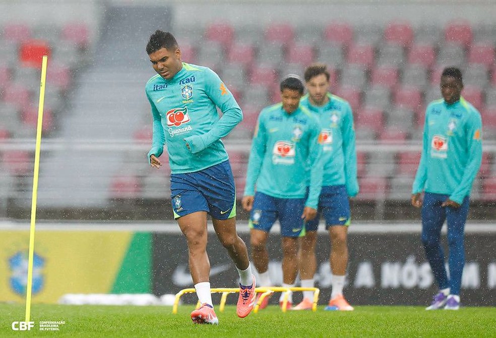 Seleção brasileira treina em Seul — Foto: Rafael Ribeiro / CBF