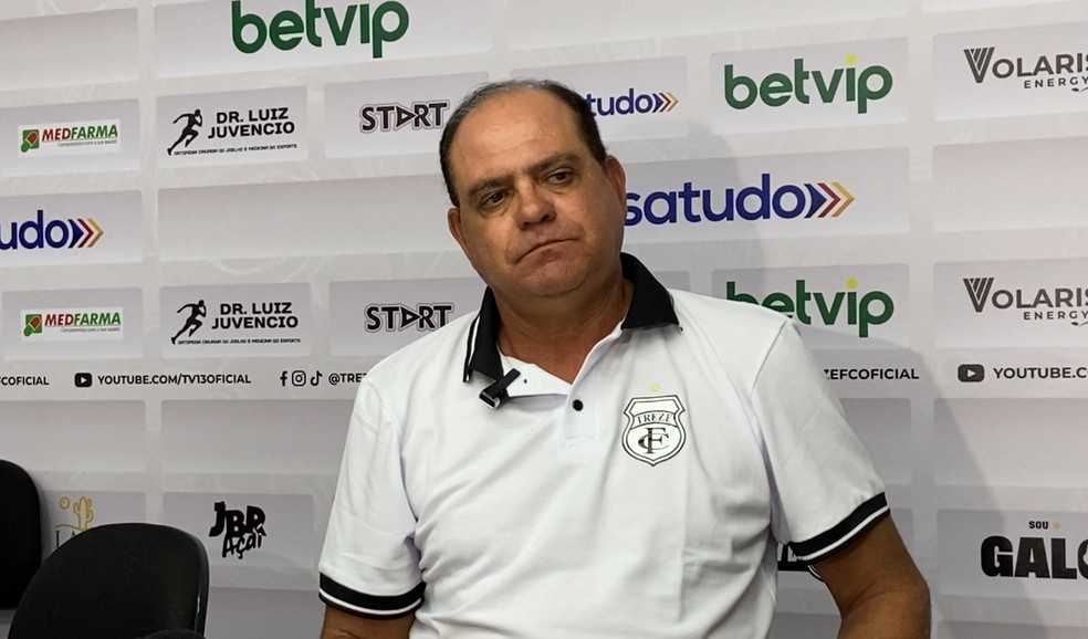 Waguinho Dias, técnico do Treze — Foto: Reprodução/TV Paraíba