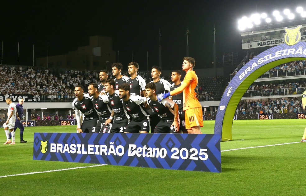 Time do Corinthians em campo.