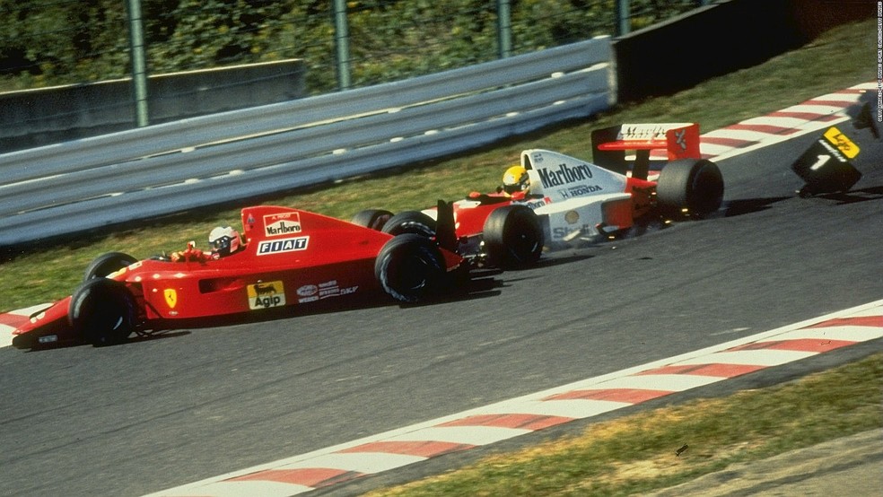 その他 Senna Senna ganhou bicampeonato da F1 ao atingir Prost na largada do GP