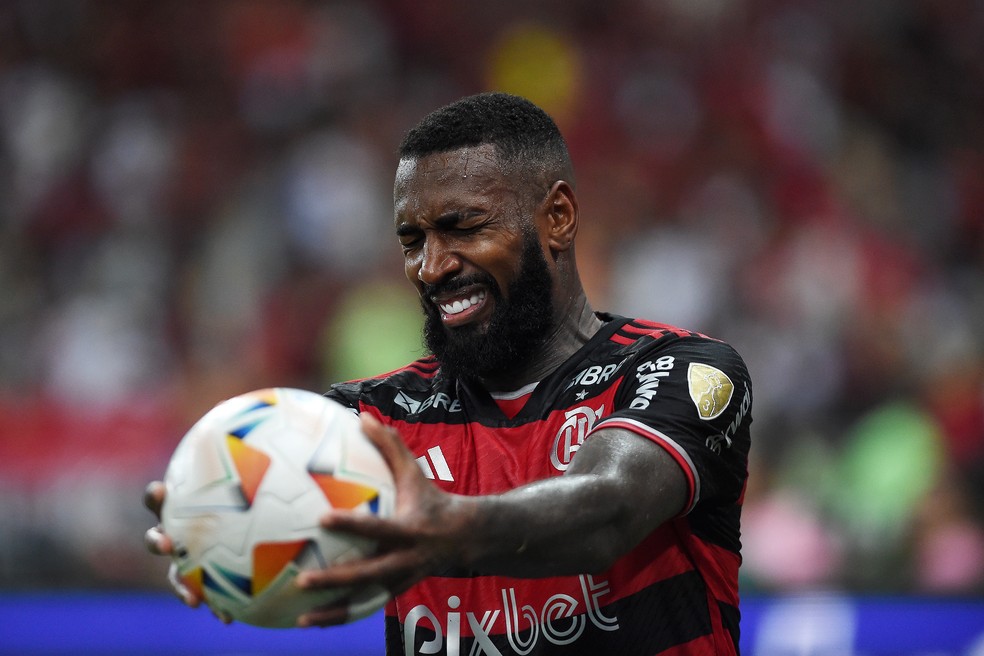 Gerson em Flamengo x Peñarol — Foto: André Durão