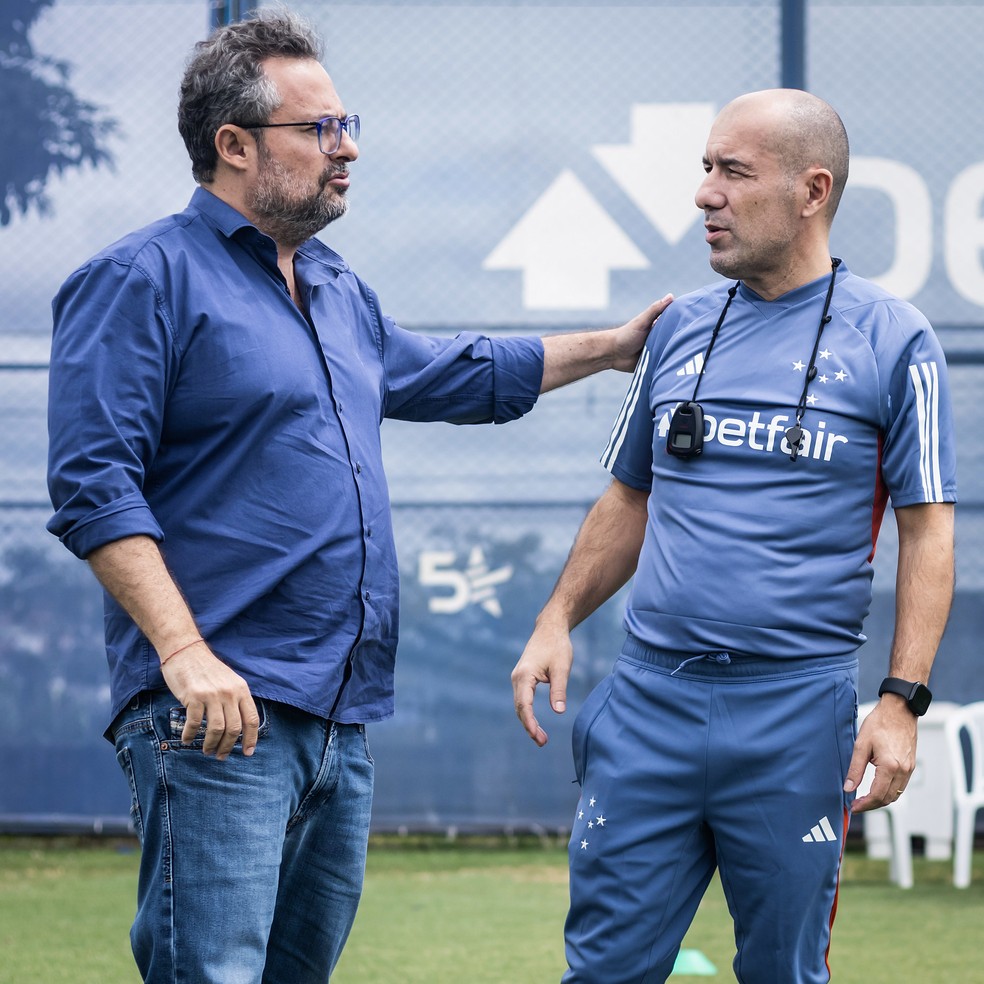 Alexandre Mattos e Leonardo Jardim, Cruzeiro — Foto: Gustavo Aleixo/Cruzeiro